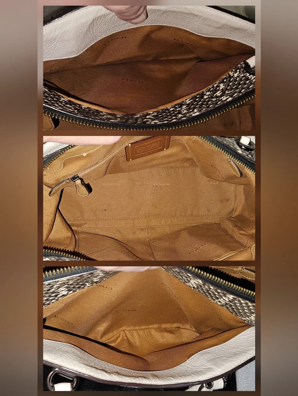 Coach Drew Satchel With Snakeskin TrIm MSRP $450