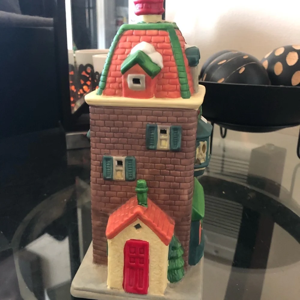 Holiday Toy & Clock Store Lighted Christmas Village Building | Porcelain Decor