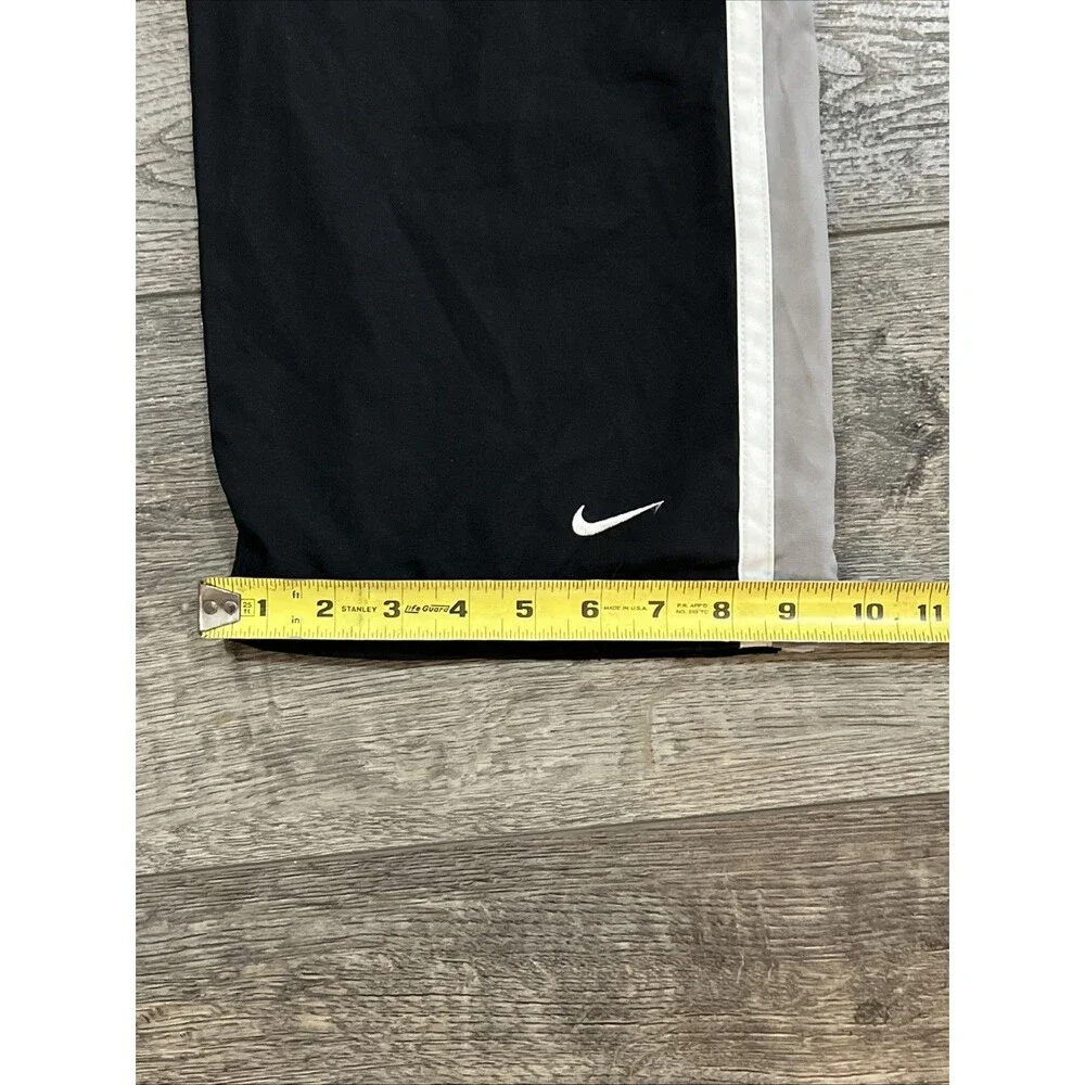Vintage Y2K Nike Gray Tag Black Gray White Lined Track Pants - Youth XL 18-20