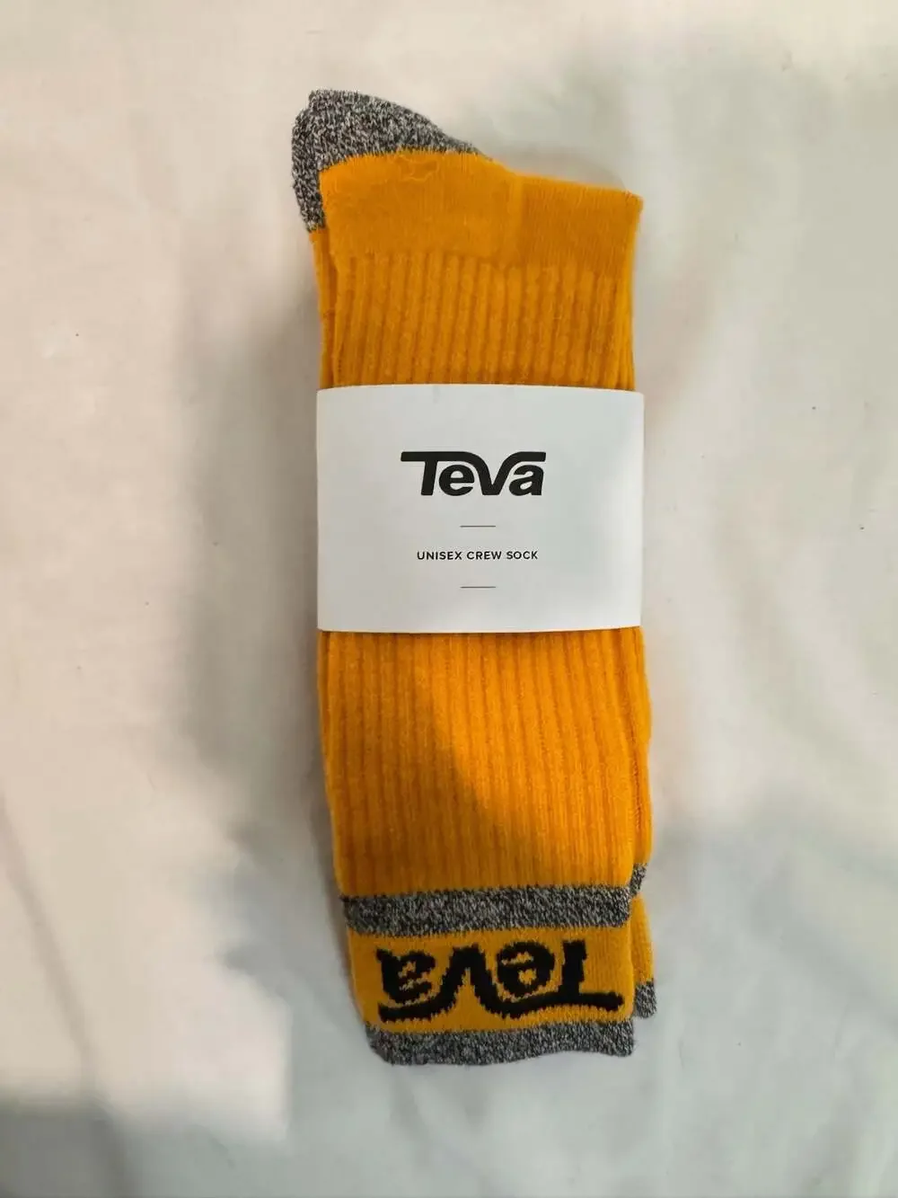 Teva - Crew Socks Ribbed Logo - Sunflower‎ Yellow - OS - Unisex