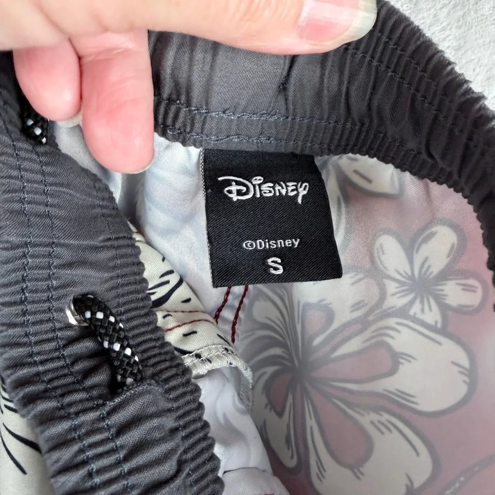 Neff Disney Mickey Mouse Swim Trunks‎ Mens Small Maroon Floral Hibiscus Shorts