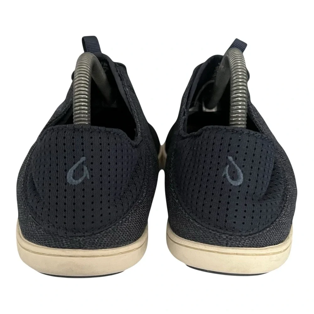 OluKai Nohea Moku Mens 9 Night Navy Blue Mesh Boat Shoes Sneakers‎ 10283-6H6H