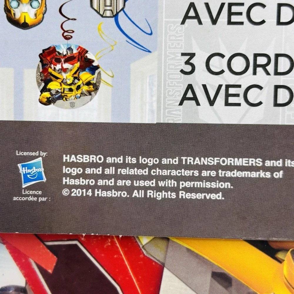 Transformers Swirl Decorations 12 Pc Party Hanging Decor Hasbro‎ 2014 New