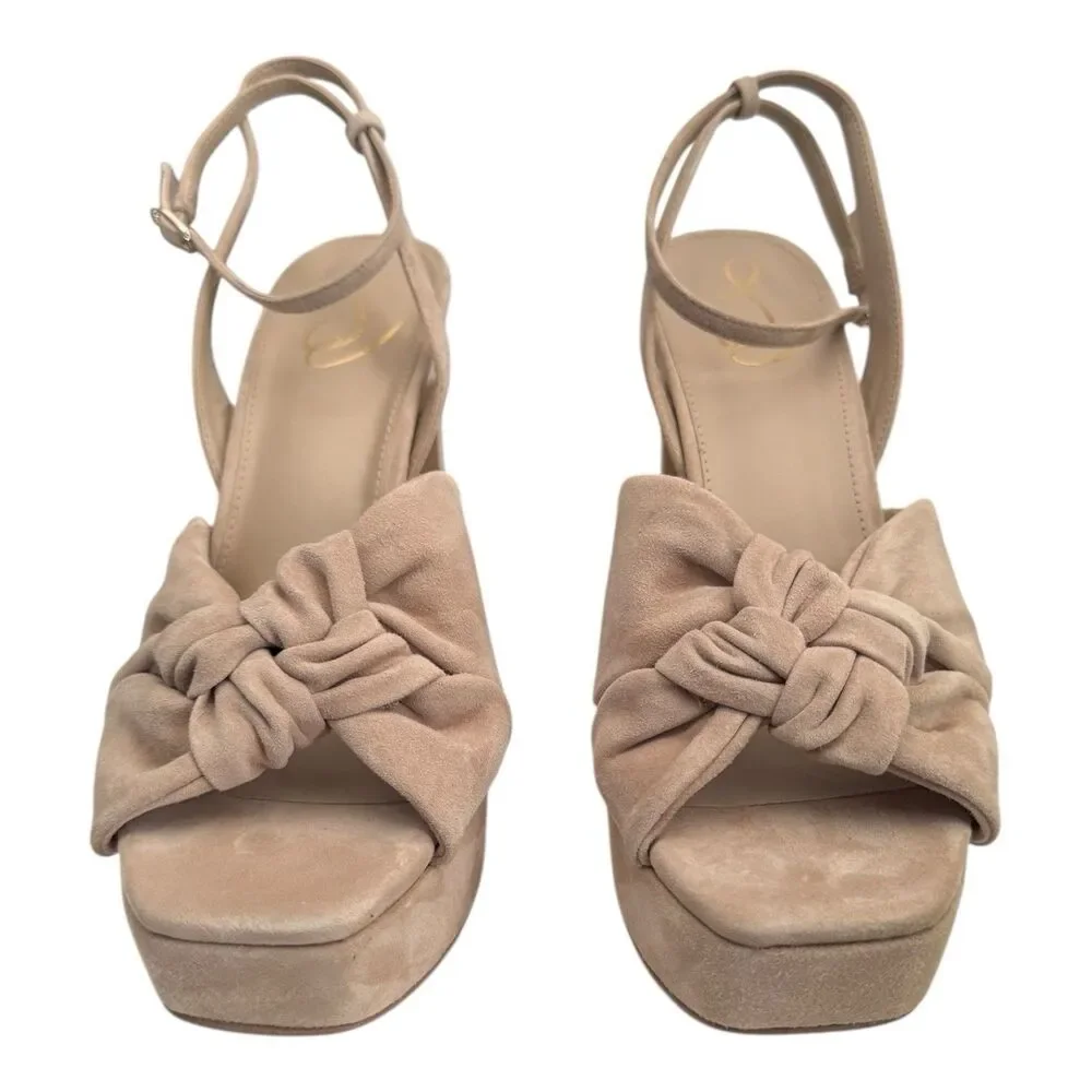 Sam‎ Edelman Women's 10.5M Kristen Platform Heel Cappuccino Suede $180