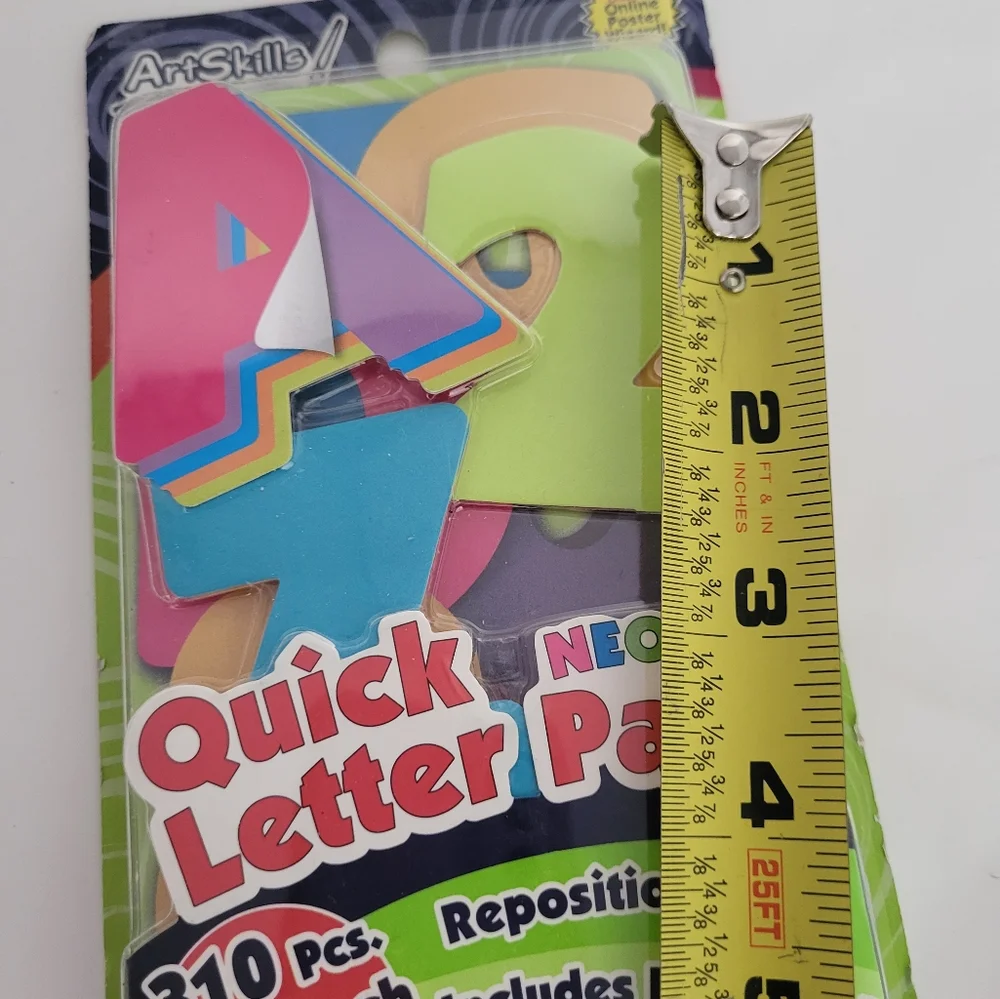 ArtSkills 310 piece Quick Neon Pad Repositionable‎ Letters Numbers School Crafts