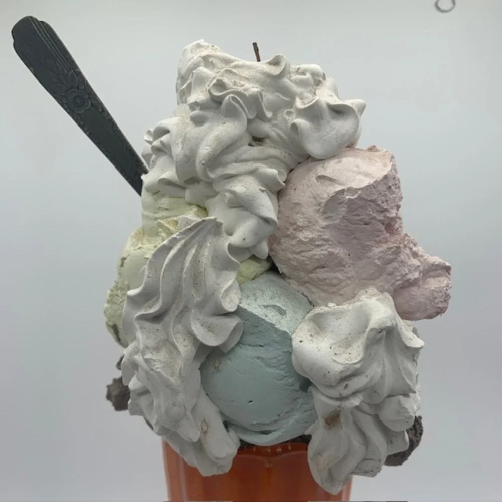 Faux Ice Cream Sundae Candle Holder 12.5