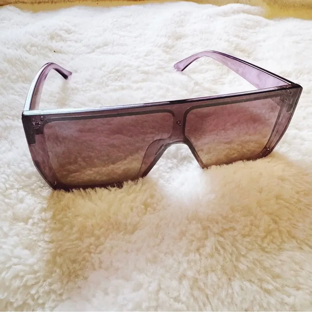 Greta Light Purple Oversized Statement Sunglasses