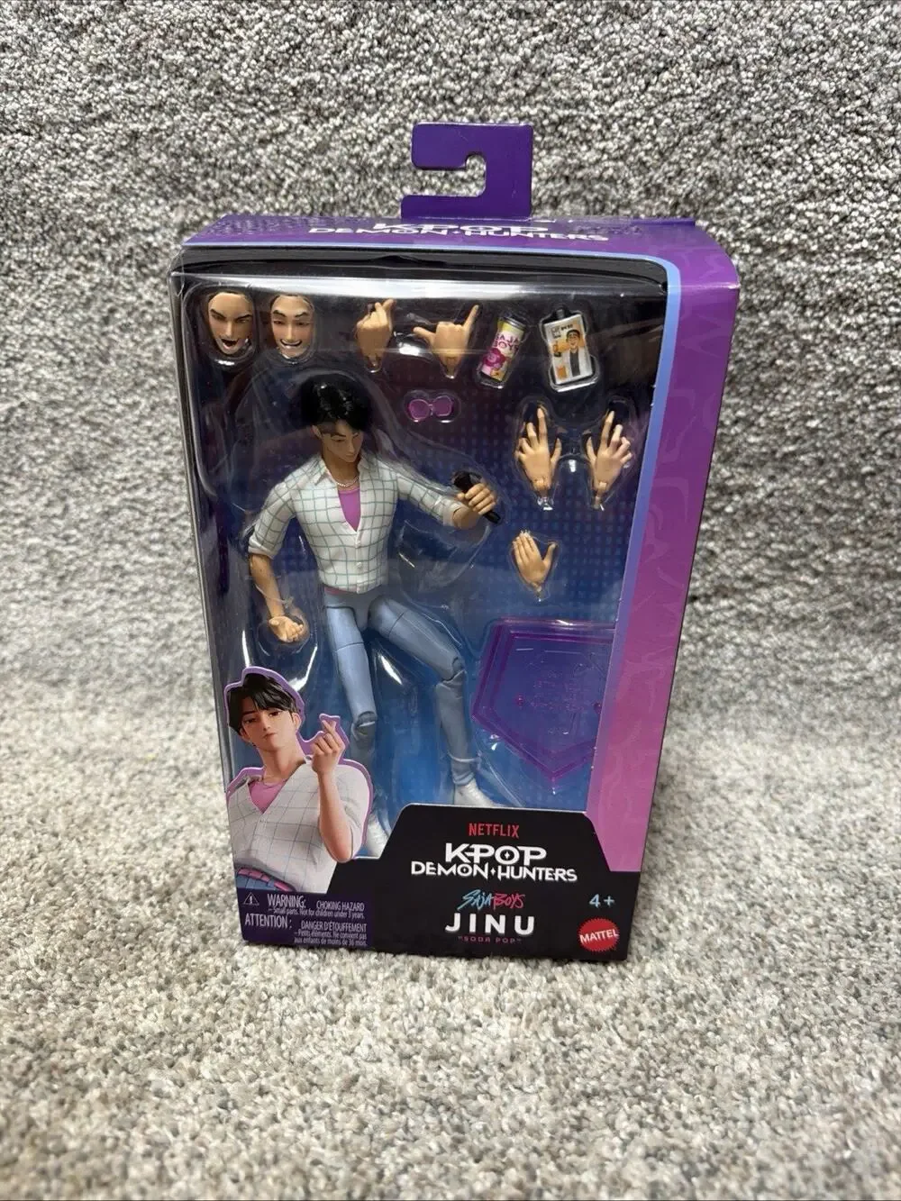 Mattel KPop Demon Hunters Saja Boys Jinu Soda Pop Action Figure New In Box