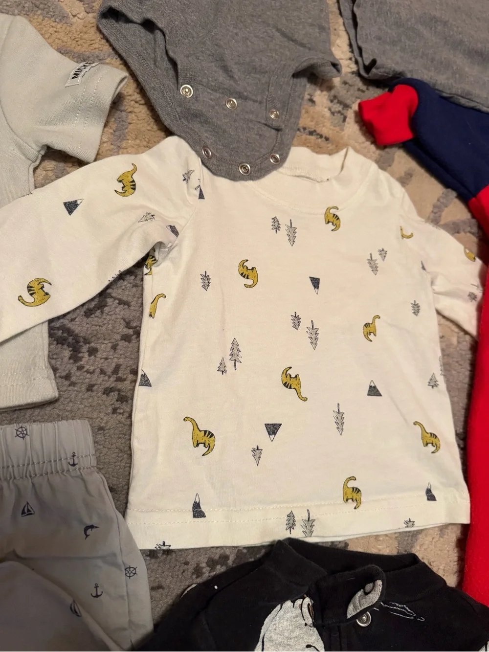 Baby Boy 10pc bundle Size 3mo Footies Tshirt Onsie Shorts