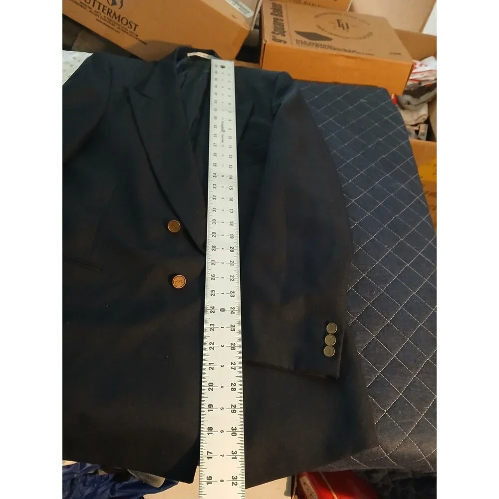 VTG 90s Yves Saint Laurent Men's Charcoal Blazer 40R