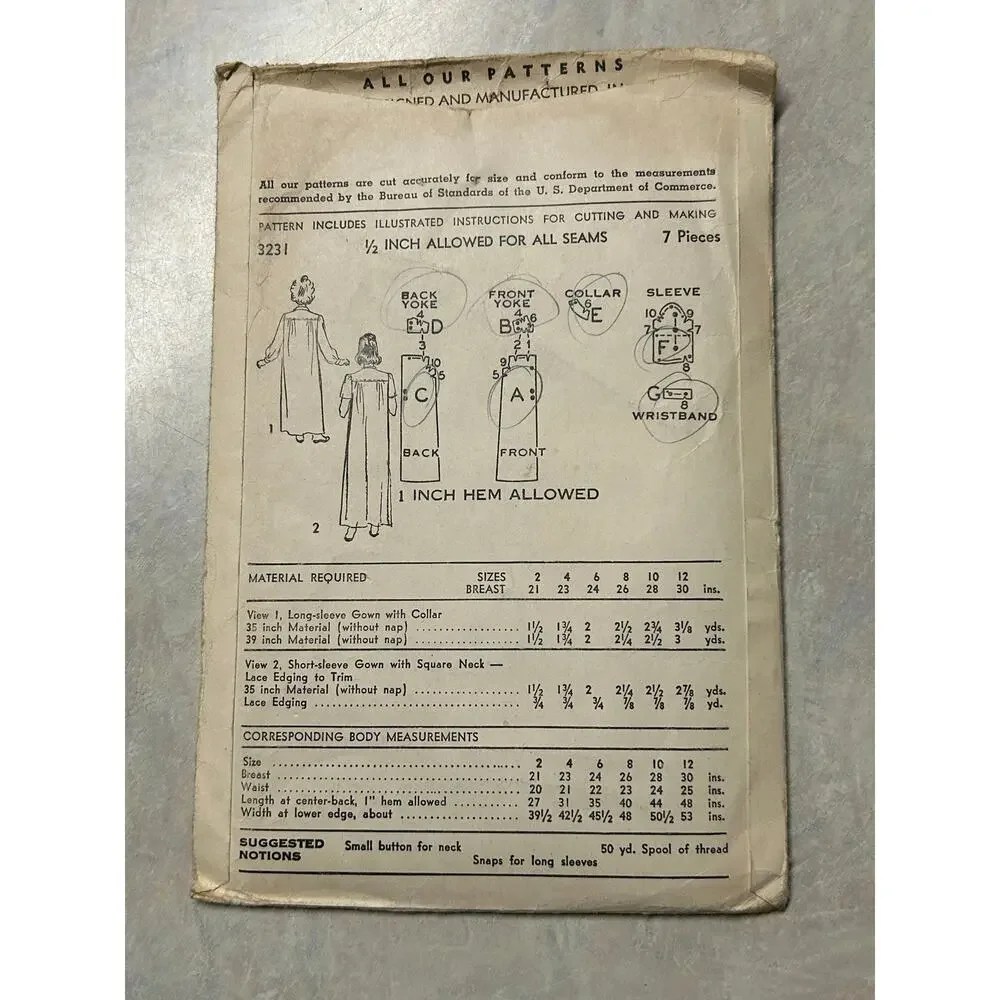 Simplicity vintage advance