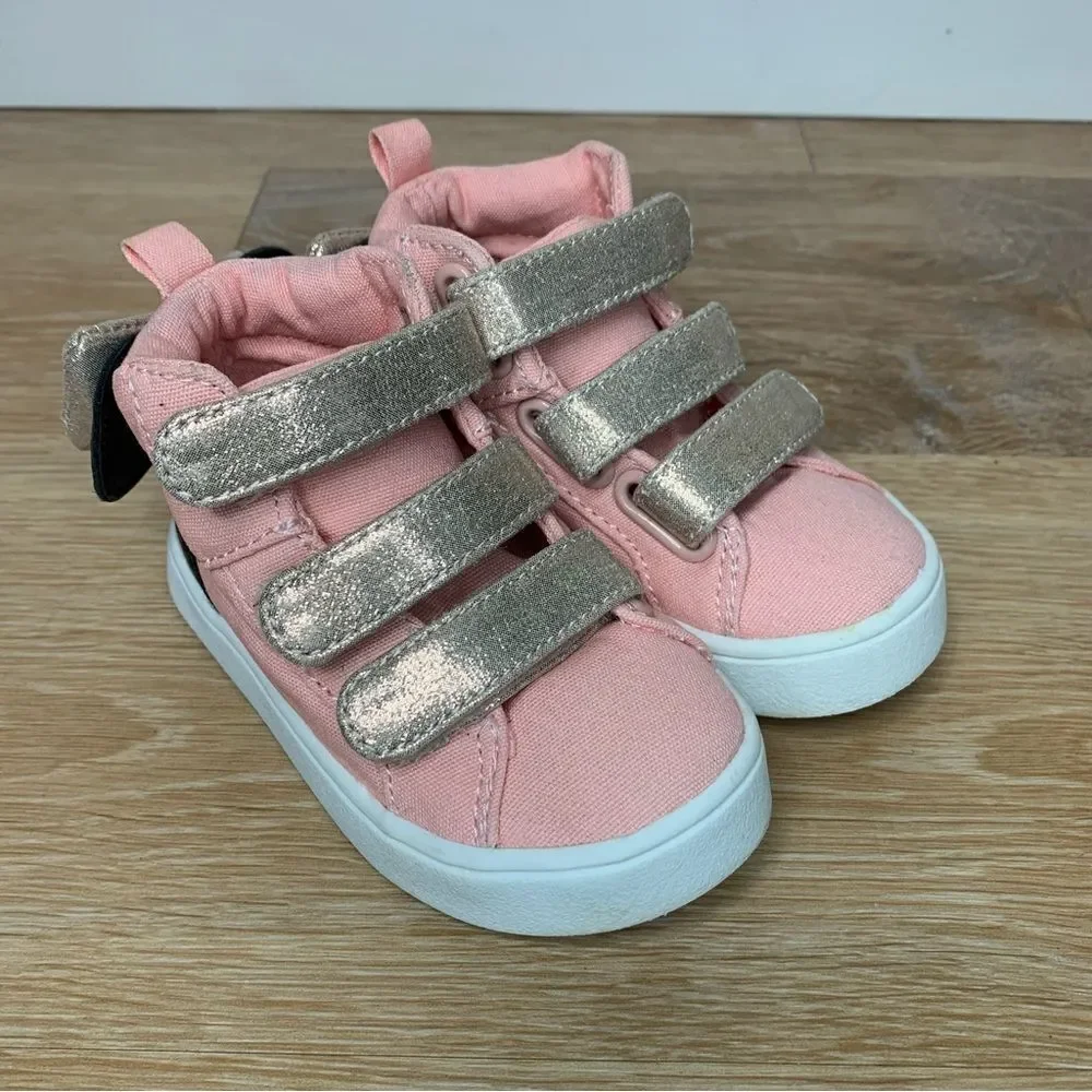 Baby GAP Disney Minnie Mouse Size 5 Pink High Top Sneakers