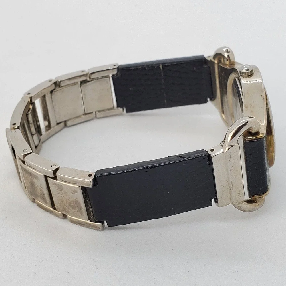 Women's Watch 30MM Gray Dial Black Gray Metal Leather Bands 7