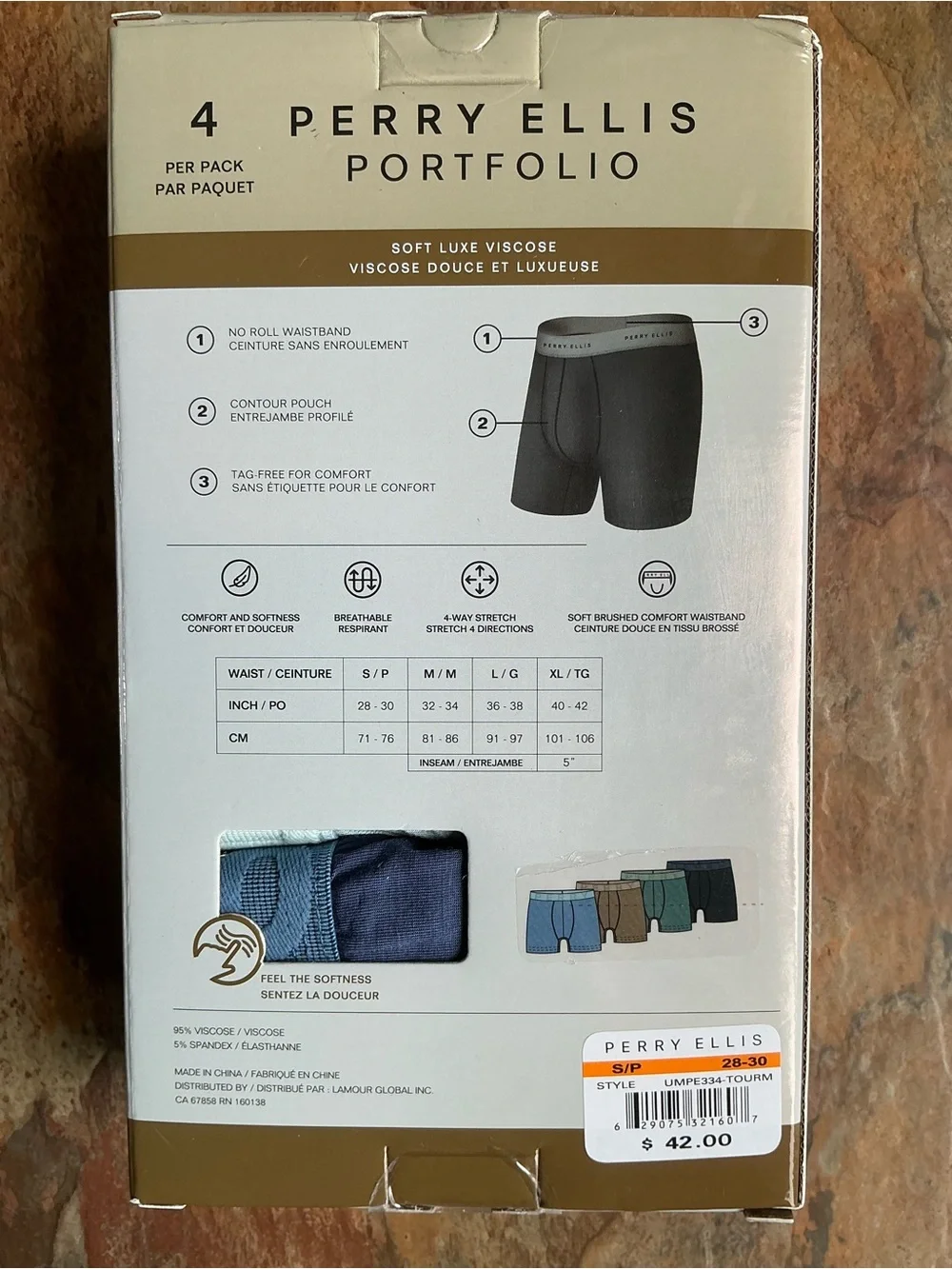 Perry Ellis four pack