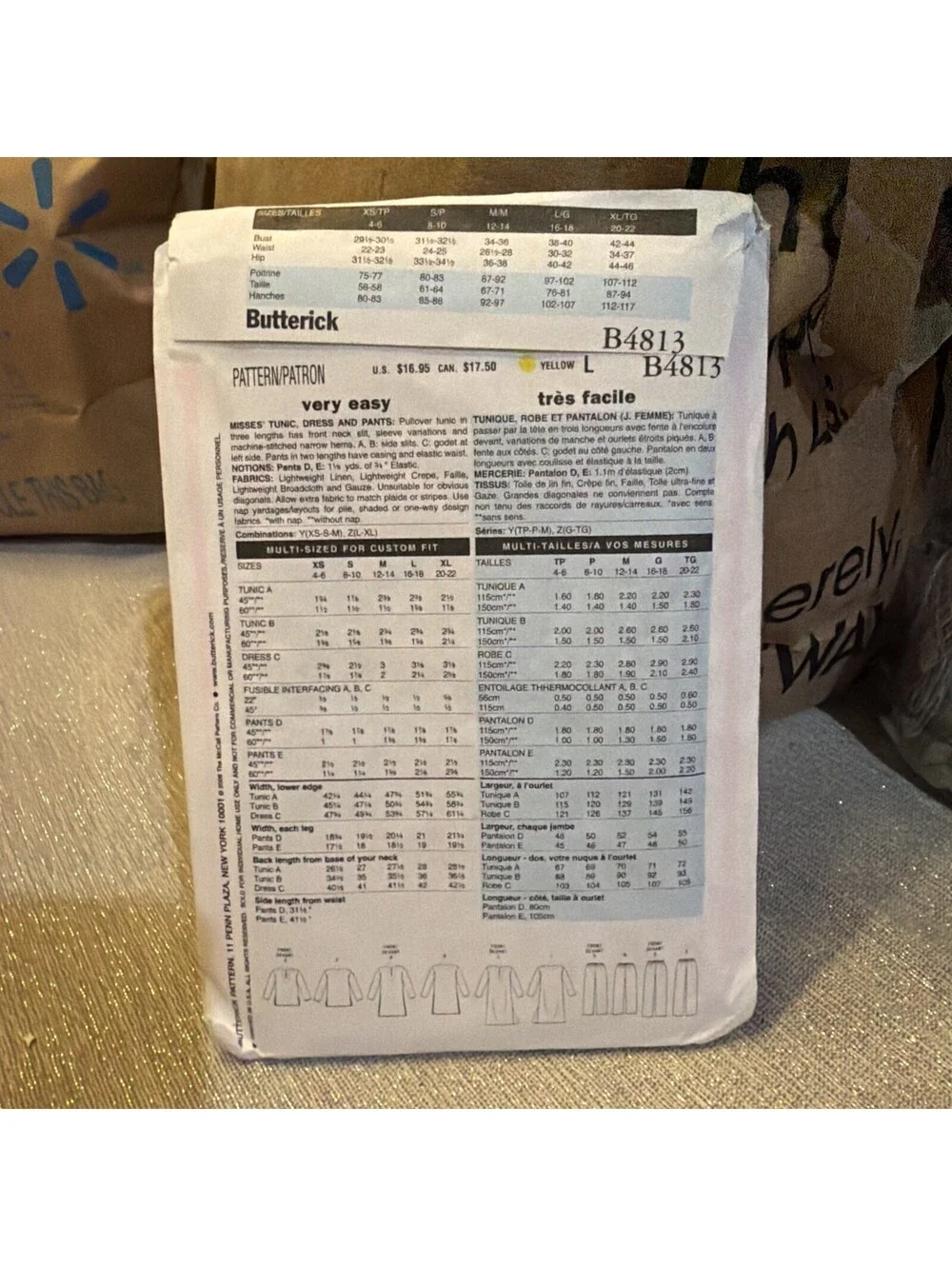 Butterick product sewing