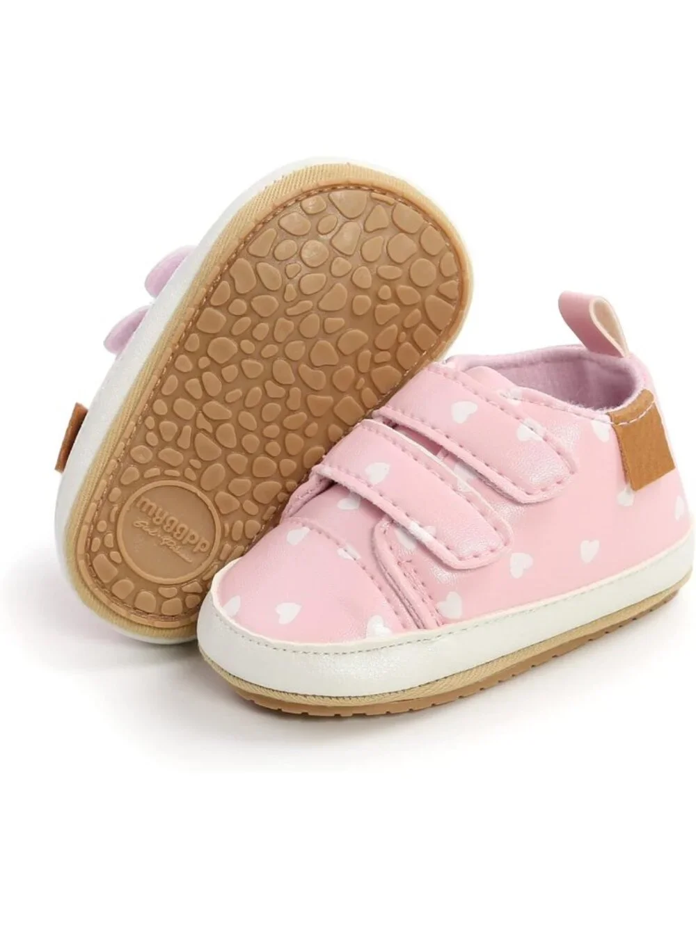 Non-Slip High-Top Infant Sneakers | PU Leather Toddler Walking Shoes & Crib
