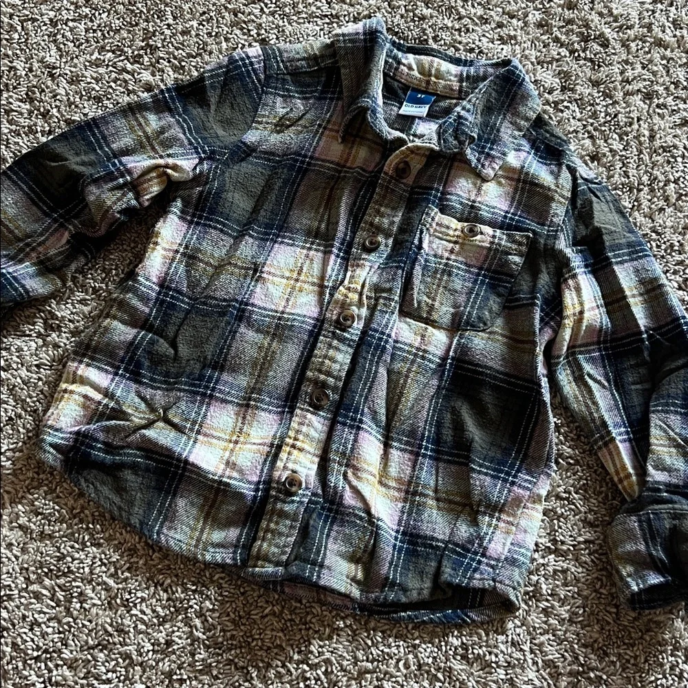 Old Navy Toddler Girl Flannel Shirt Size 3t