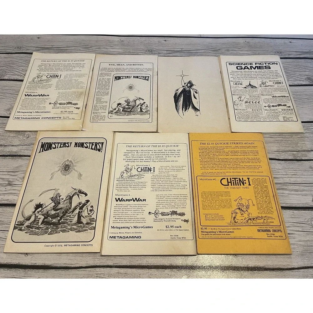 Vintage The Space Gamer Magazine Lot Of 7 1970s Dates