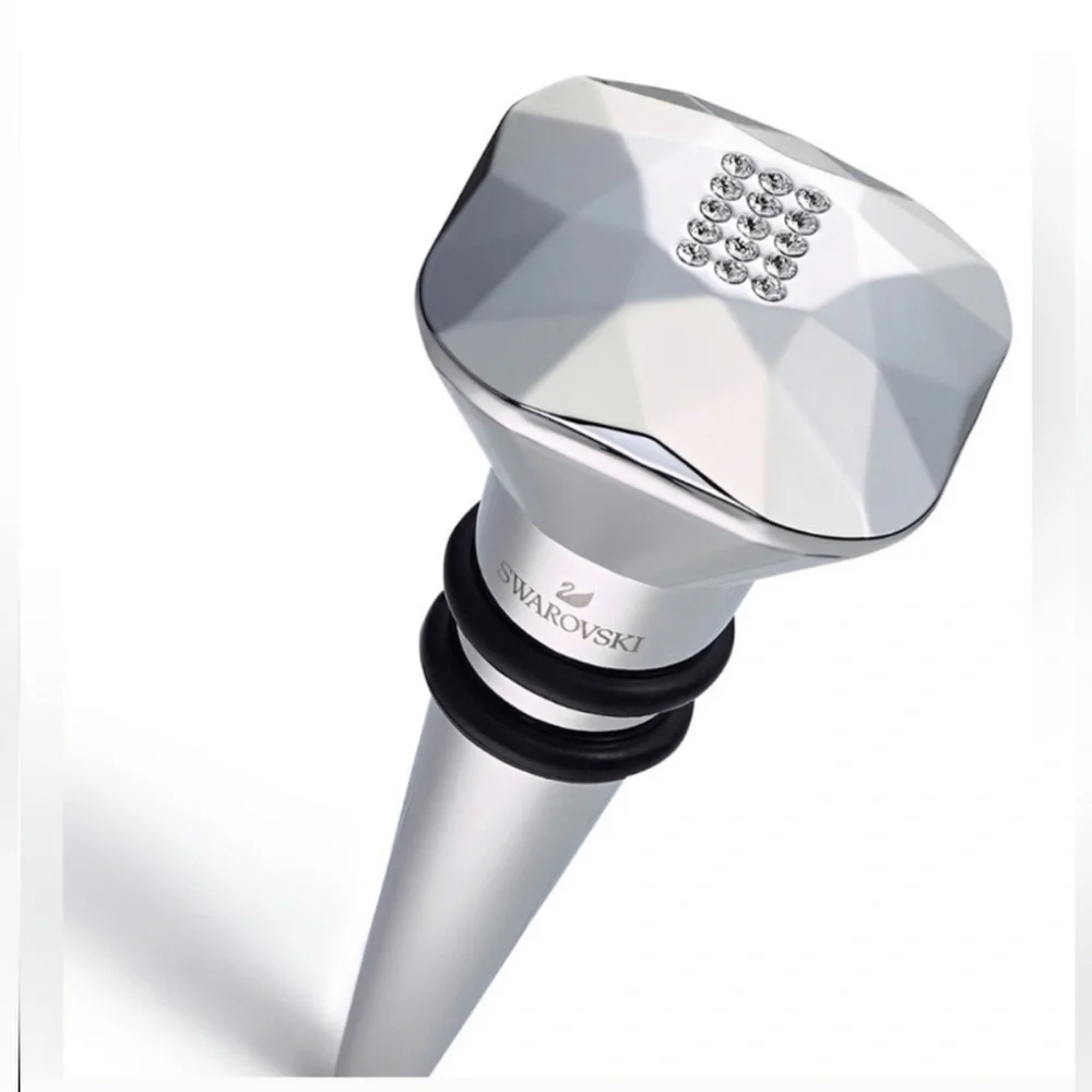 Swarovski Crystal Bottle Stopper Silver NWB