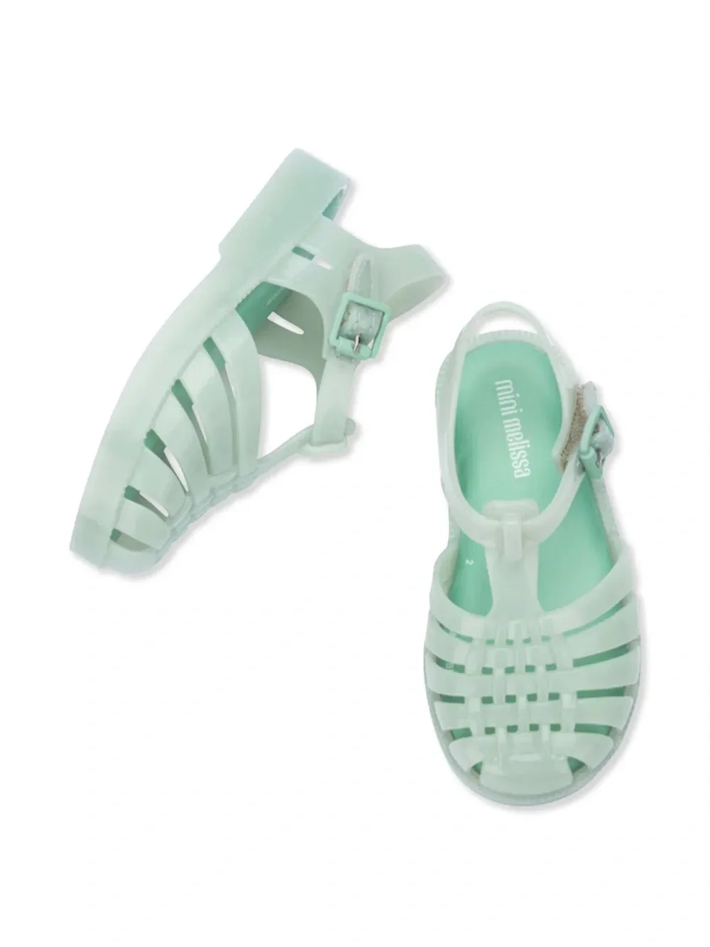 Mini Melissa Girls' Mint Green Jelly Sandals