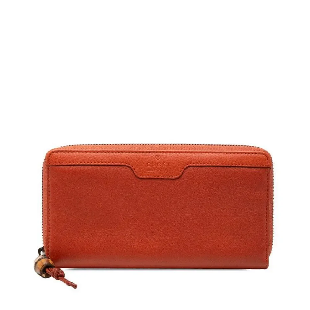 Gucci Bamboo Round Zip Long Wallet