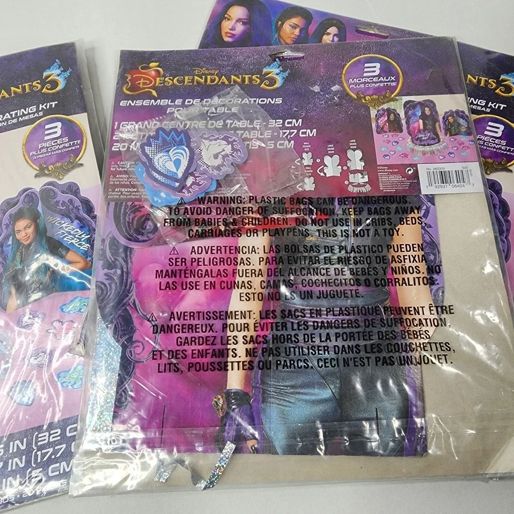 Descendants 3 Table Decorating Kit Lot 3 Girls Birthday Party Supply Centerpiece