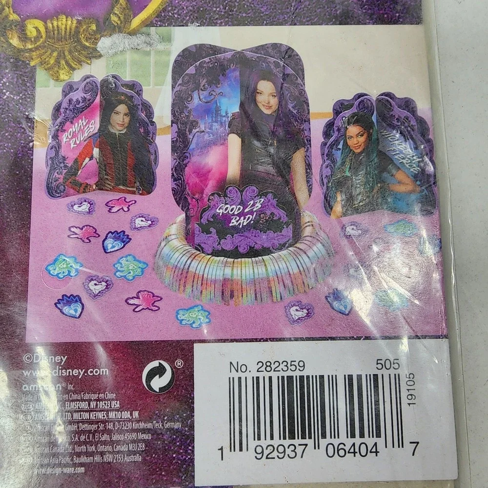 Descendants 3 Table Decorating Kit Lot 3 Girls Birthday Party Supply Centerpiece