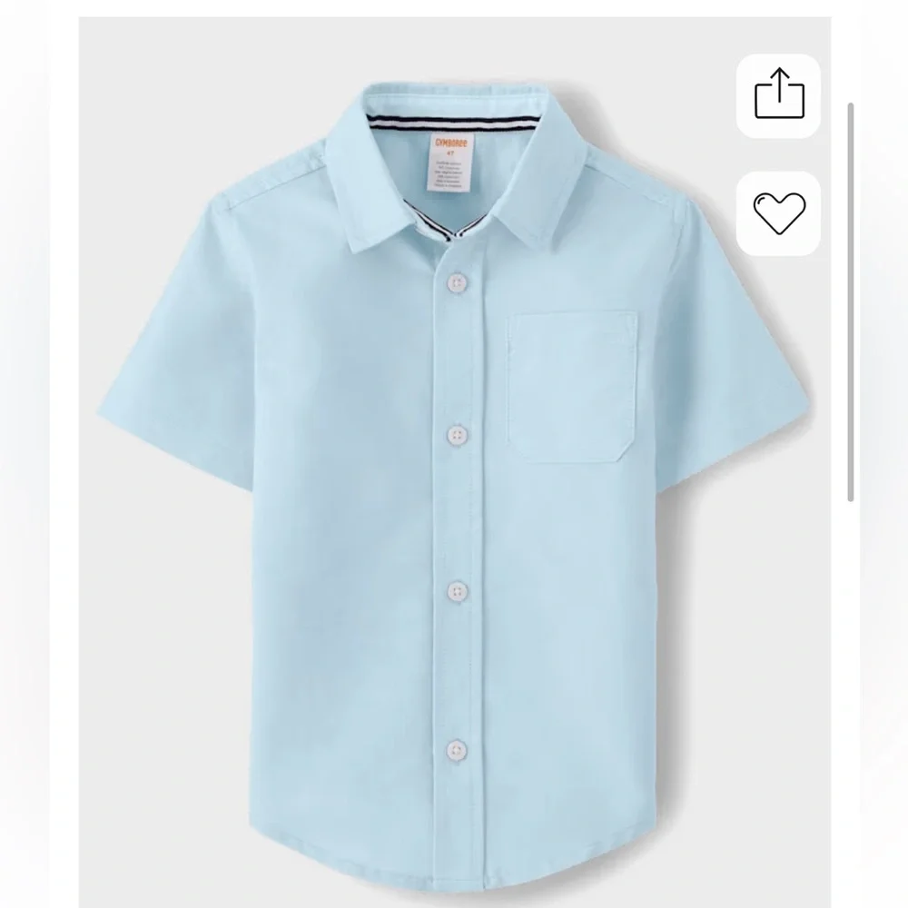 Gymboree Boys Light Blue Oxford Button Down Shirt Size 4T