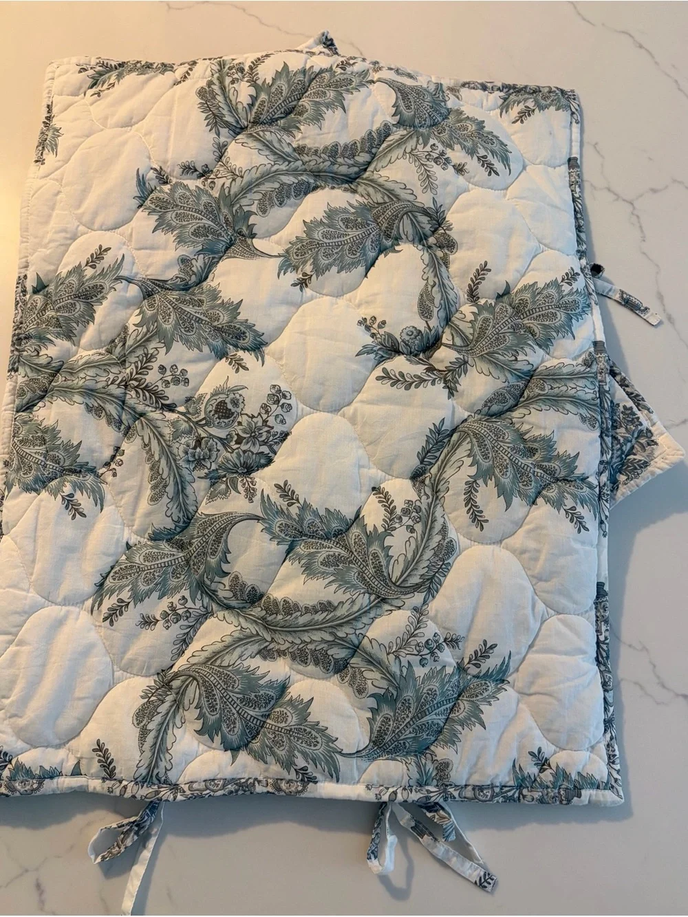 Pottery Barn Blue Motif Shani Reversible Standard Sham 26 X 20 Floral - SET OF 2
