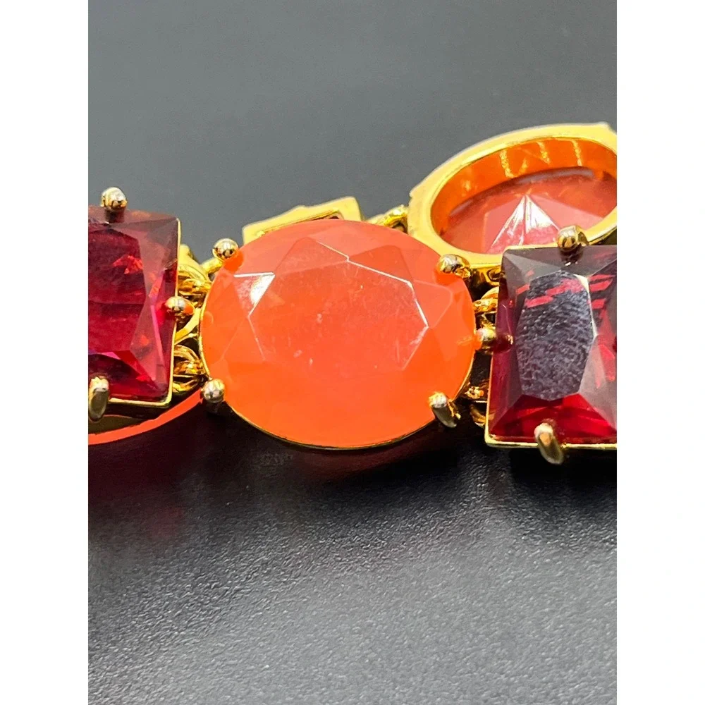 Kate Spade New York‎ Hancock Park Orange Red Rhinestone Bracelet