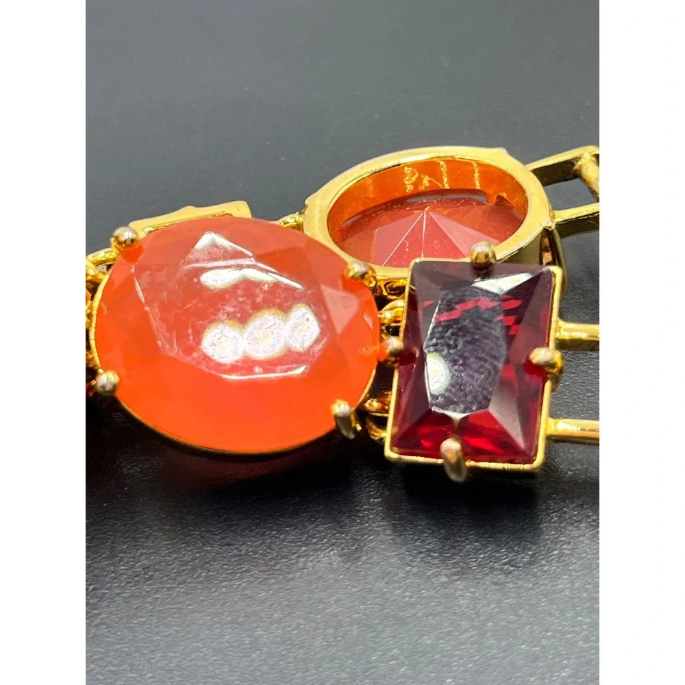 Kate Spade New York‎ Hancock Park Orange Red Rhinestone Bracelet