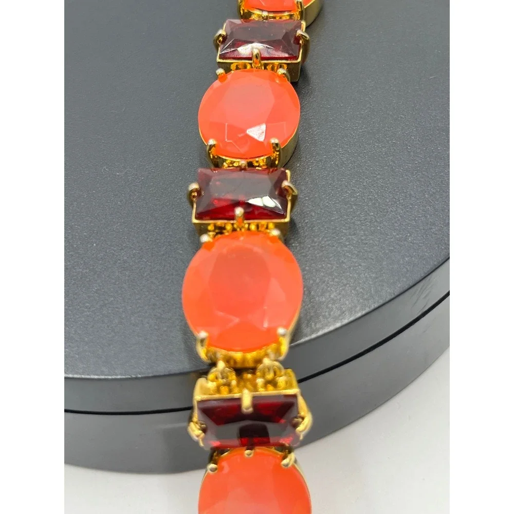 Kate Spade New York‎ Hancock Park Orange Red Rhinestone Bracelet