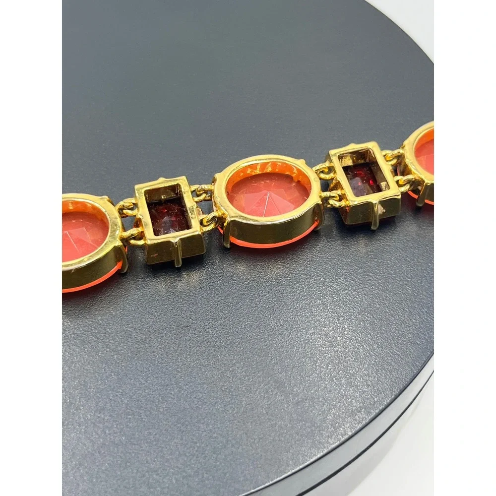 Kate Spade New York‎ Hancock Park Orange Red Rhinestone Bracelet
