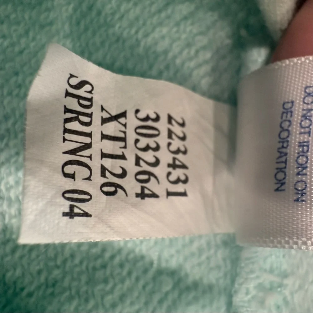 Y2K Old Navy Light Blue/Aqua Kids Hoodie with Pink Dolphin Size 12-18 Months