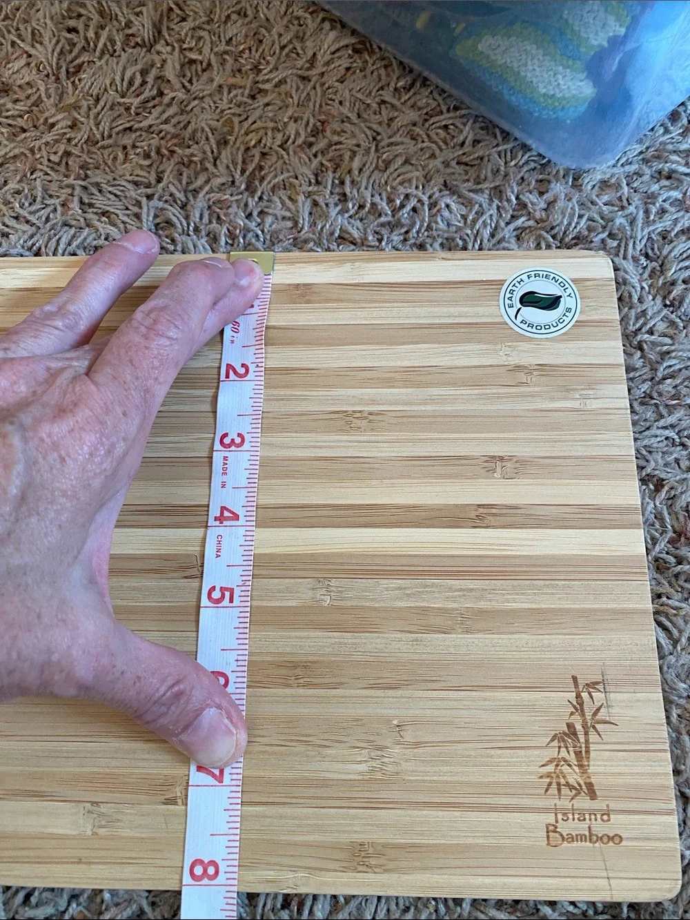 Island bamboo cutting board small