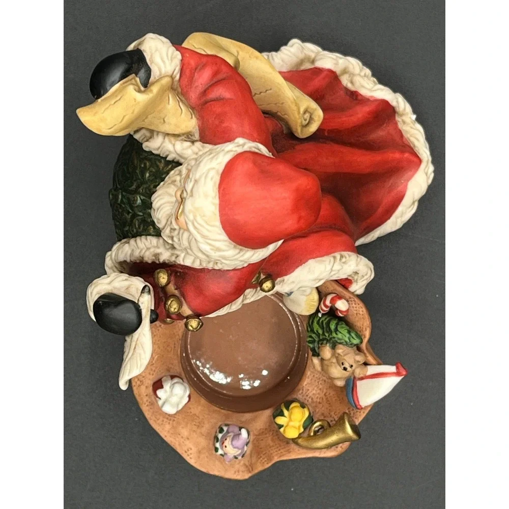 PartyLite Old World Santa Claus Figurine Tealight Holder Red Green P7262 Retired