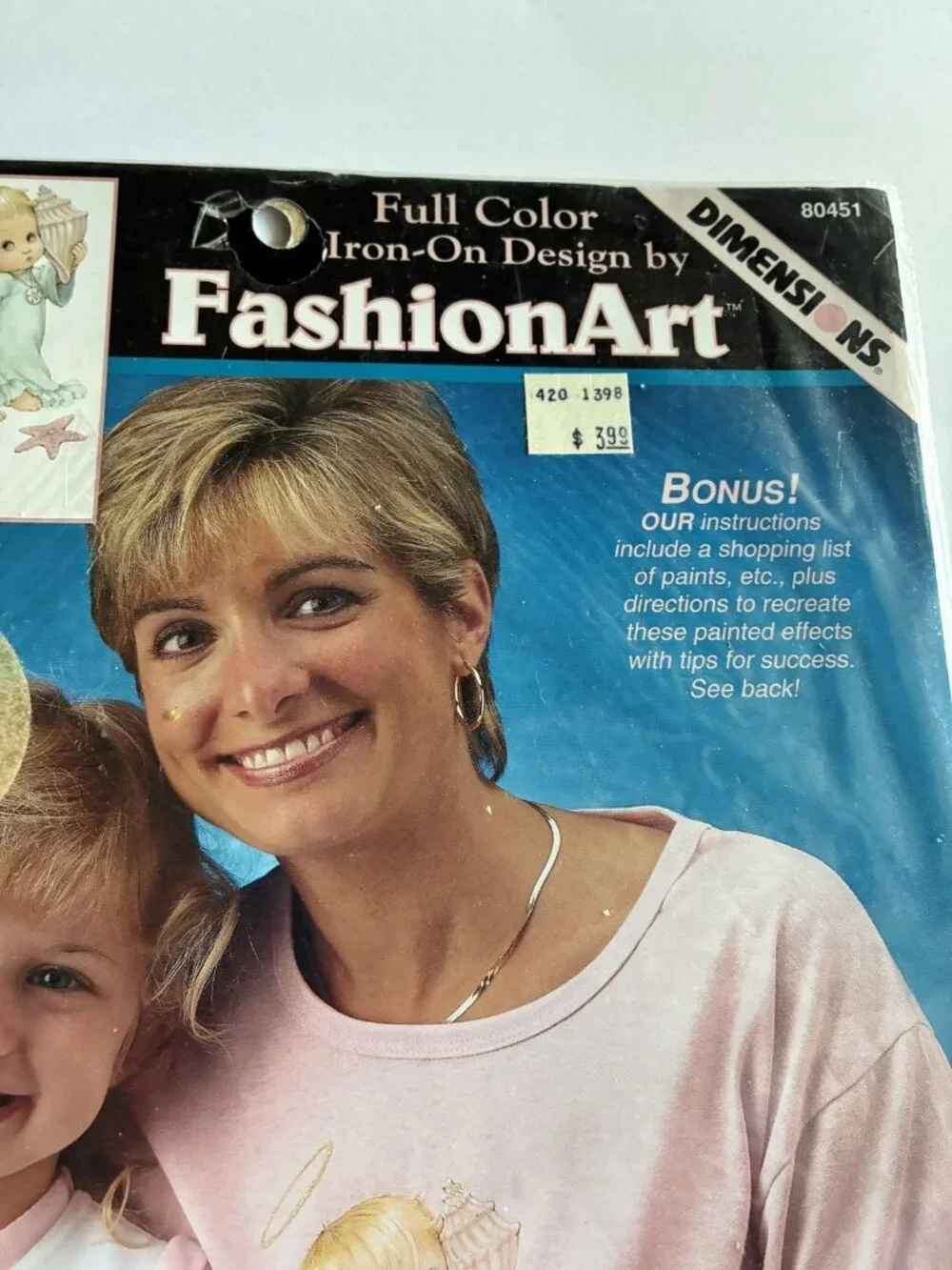 Vintage Dimensions FashionArt Angels Do Listen Full Color Iron-On Transfer
