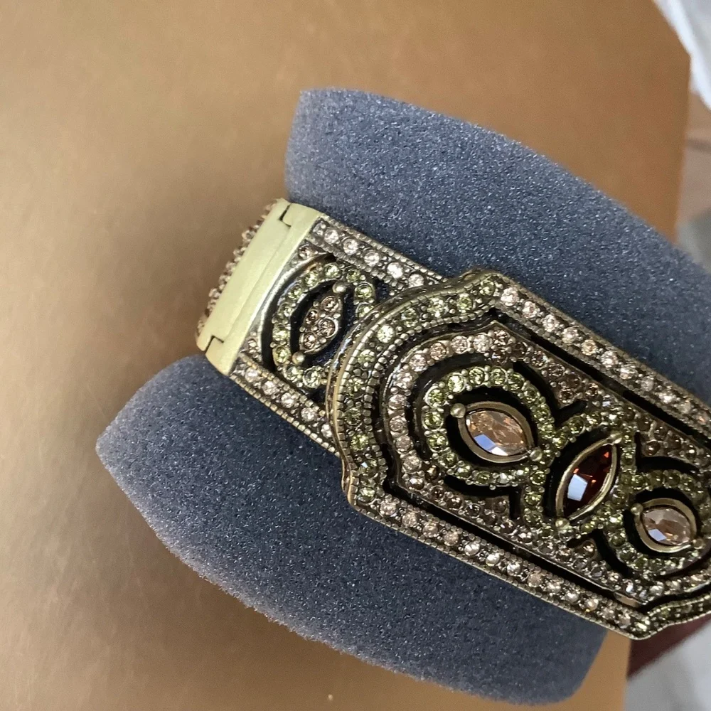Heidi Daus Tastemaker Crystal Accented Cuff Bracelet SZ S/M