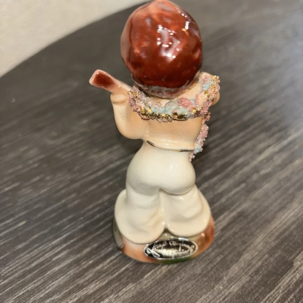 Vintage Josef‎ Originals Hawaiian Boy Figurine Spaghetti Trim