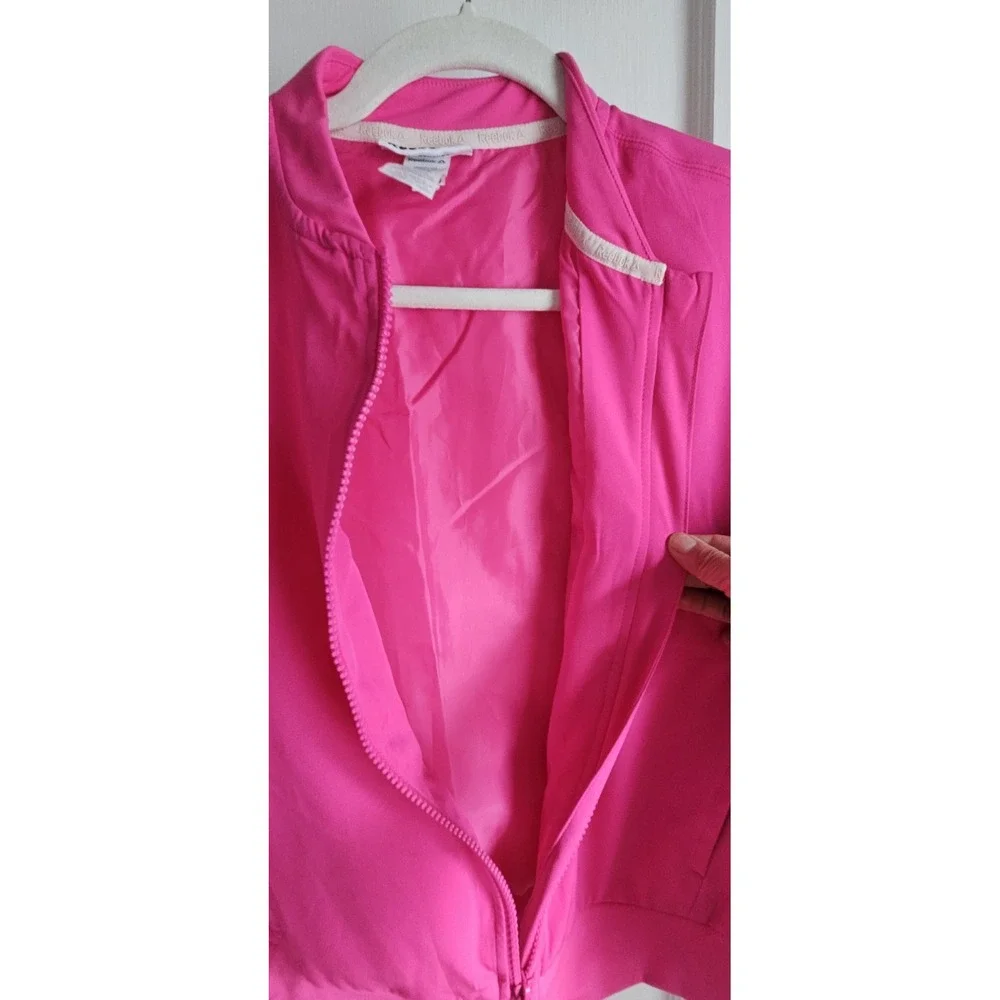 NWT Reebok pink full zip athletic bomber jacket‎ girl Sz 10/12 (L) lined