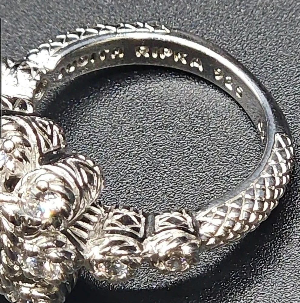 Judith Ripka .925 Floral Ring Size 7