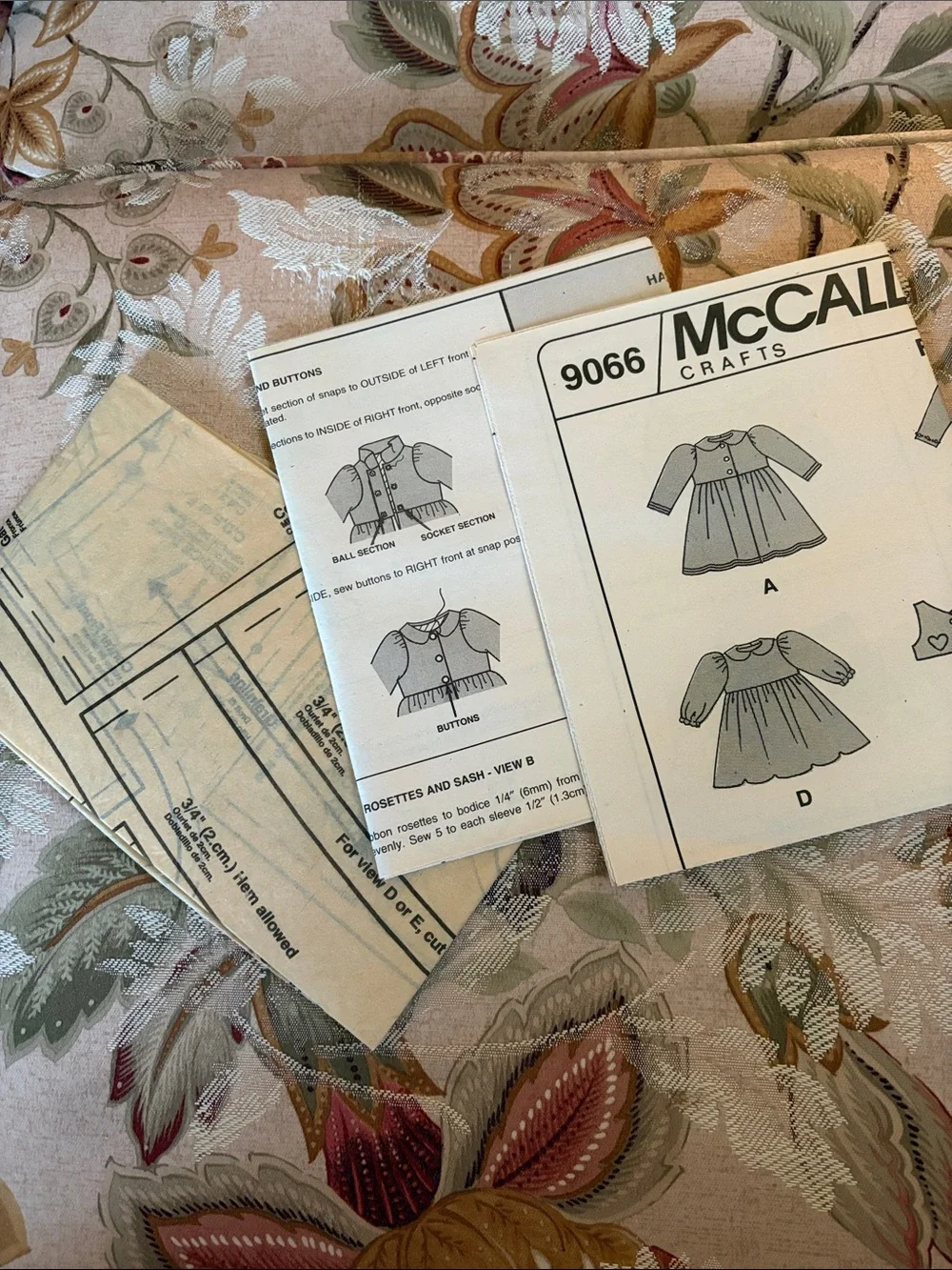 McCalls folded pieces