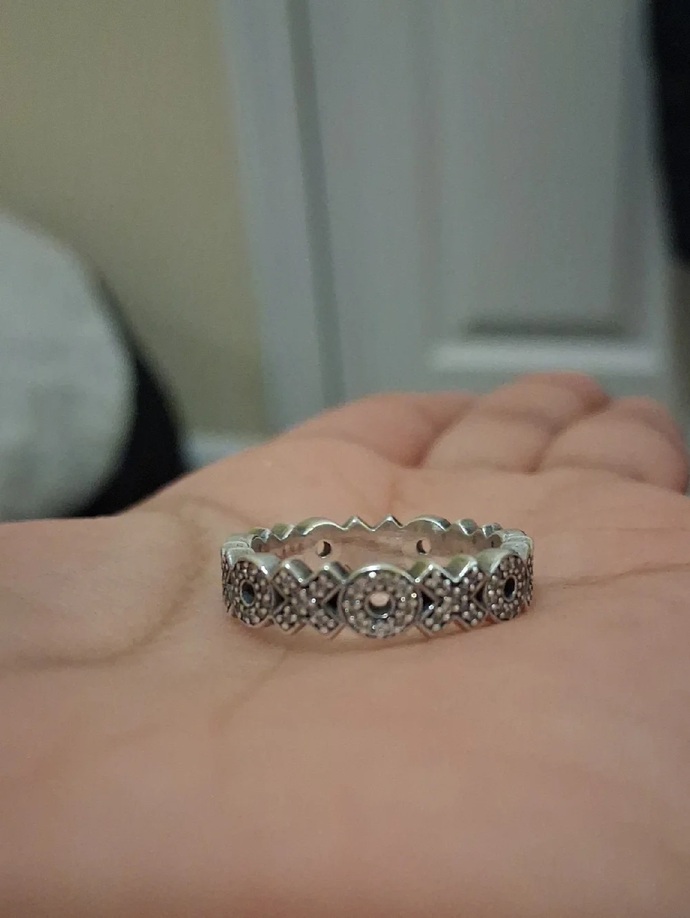 Pandora Sparkling XOXO Silver Ring