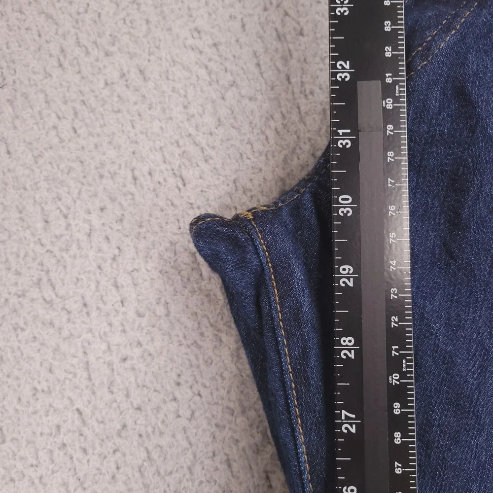 LEVIS 501 Jeans Mens Size 40x30 Classic Fit Straight Button Fly Dark Wash Denim
