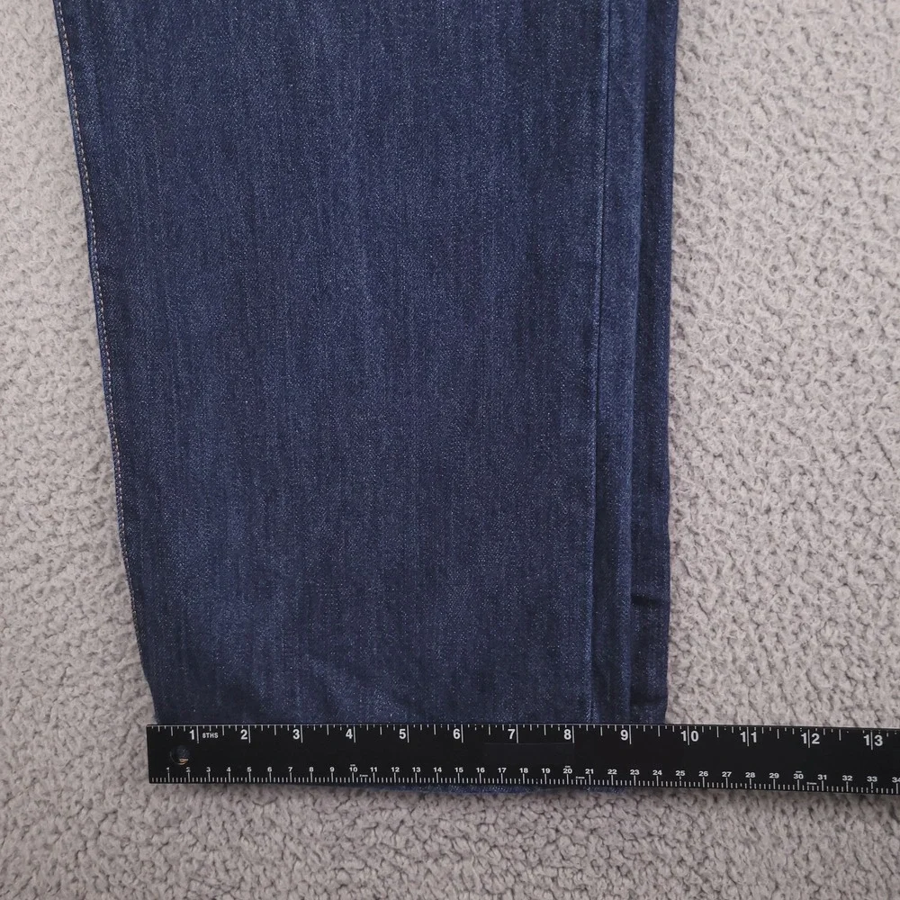 LEVIS 501 Jeans Mens Size 40x30 Classic Fit Straight Button Fly Dark Wash Denim