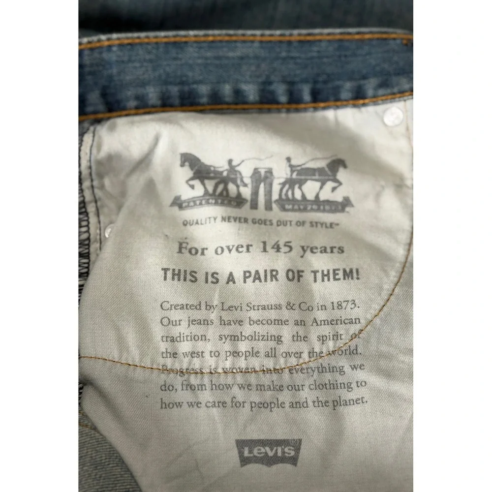 Levis 559 Relaxed Straight Jeans Mens 38x30 Blue Medium Wash WaterLess Denim
