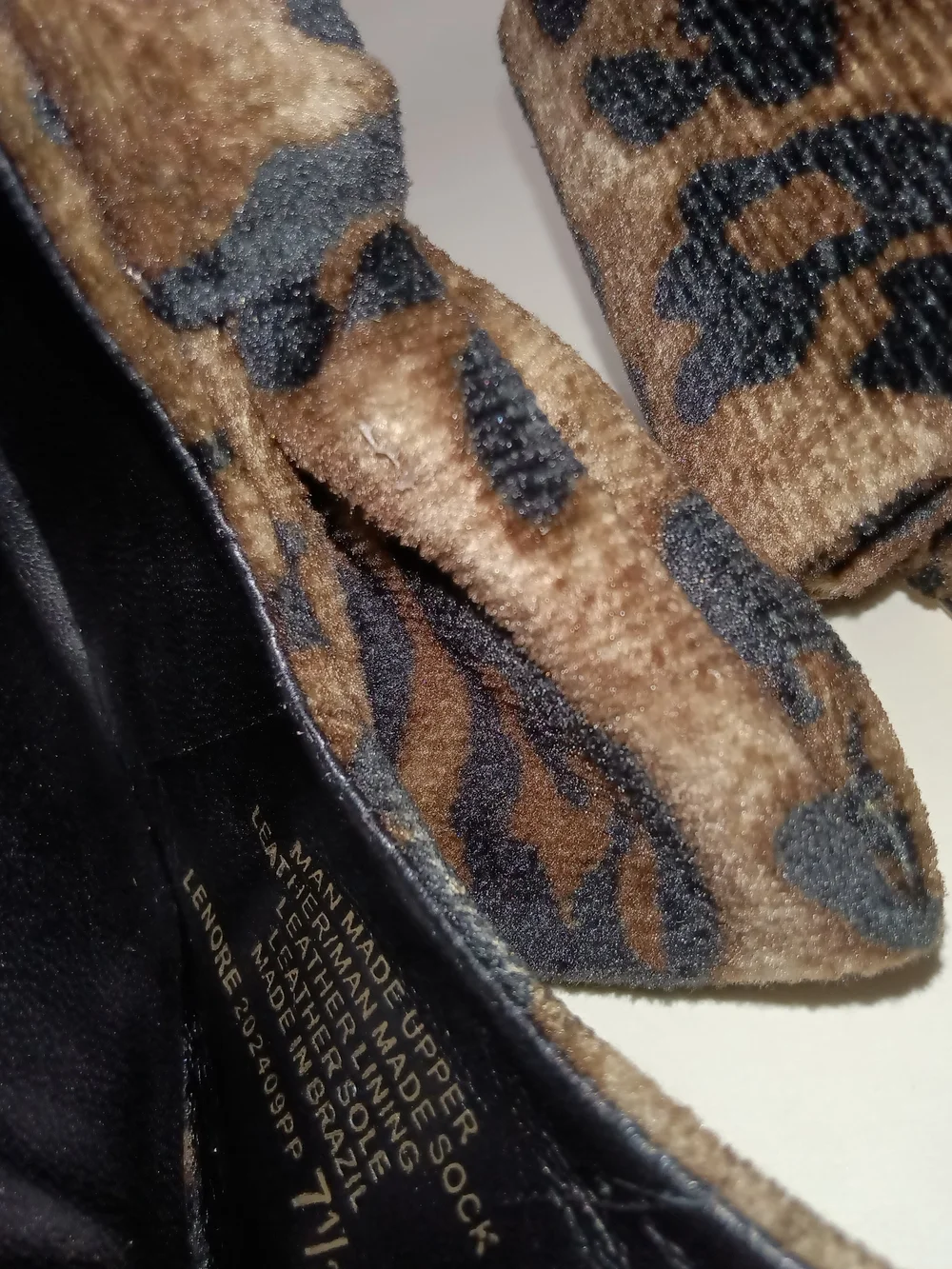 Antonio Melani Lenore Leopard Print Velvet Bow Slingback Pumps Size 7.5