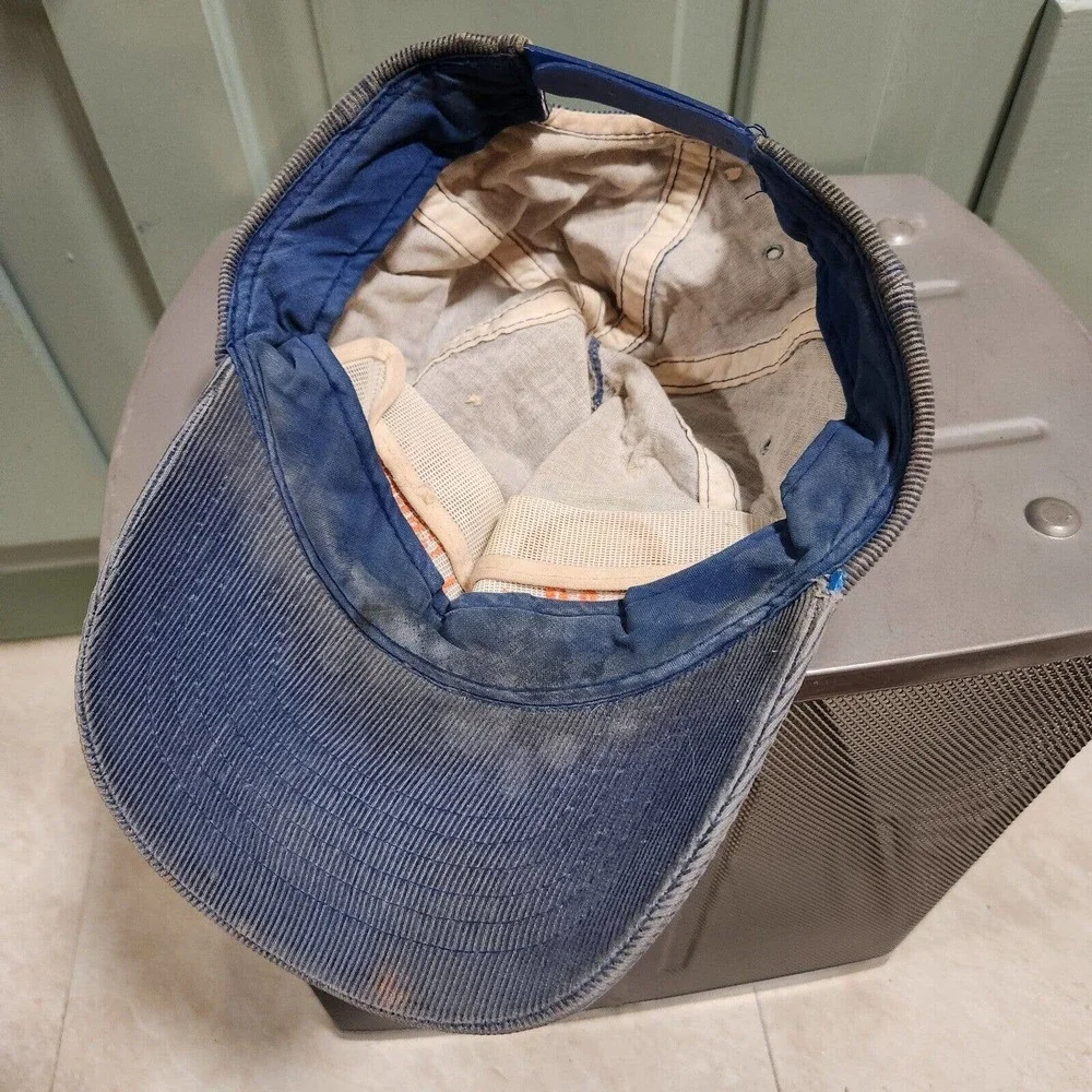 VTG US USCGA Coast Guard Football Corduroy‎ Snapback Hat Cap DISTRESSED