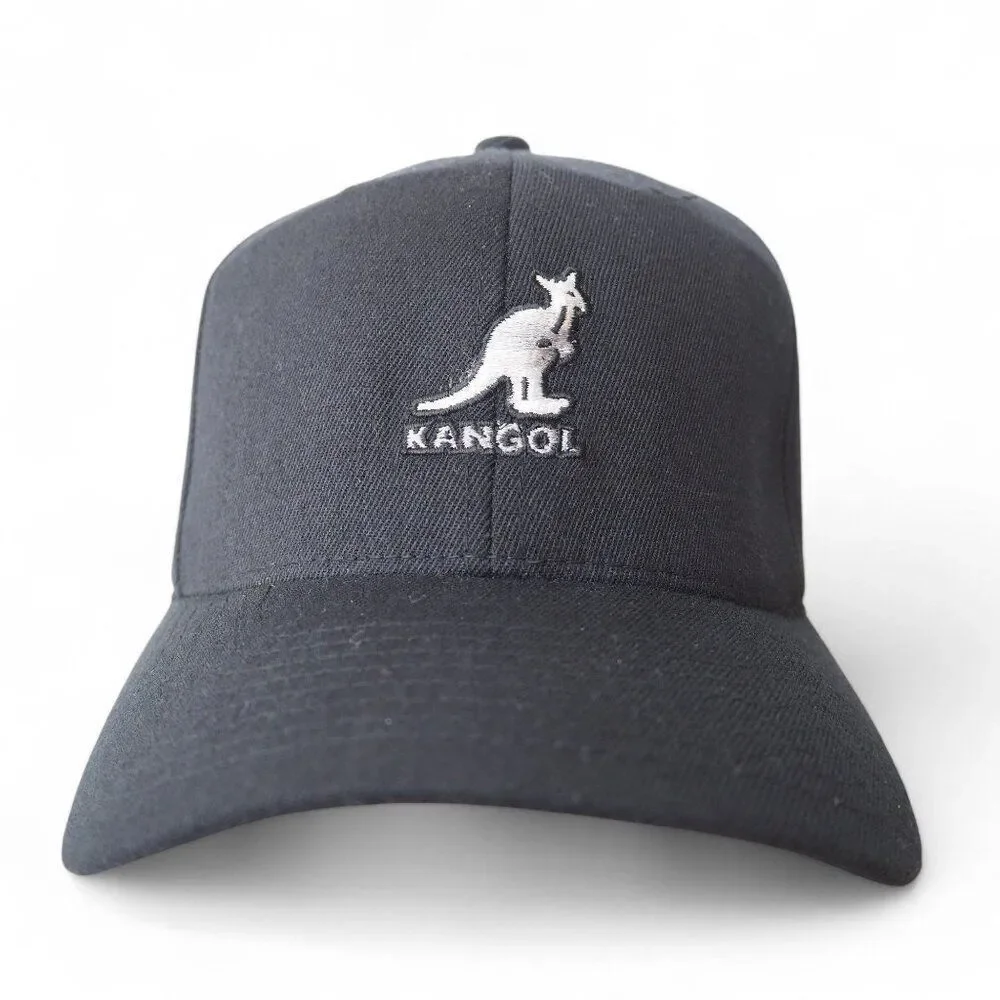 KANGOL Vintage‎ Wool Flex Fit Baseball Fitted Hat 9513BC Black / Grey OS