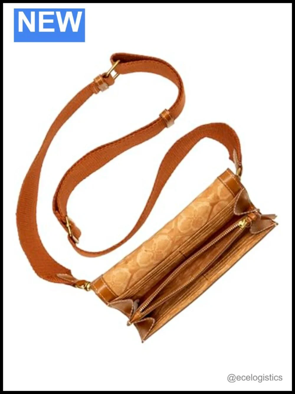 Women's Leather Crossbody Wallet with Removable Strap and Flap Closure